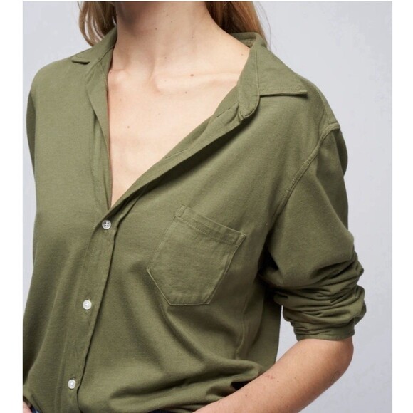 FRANK & EILEEN Olive Green  Barry Lab Button Up Shirt SIZE XS  Soft Cotton - Picture 3 of 10